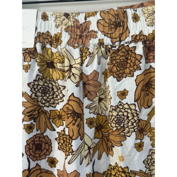 Haver & Blair London Womens Wide Leg Crop Pants Size M Linen Blend Floral NWT - Picture 3 of 12